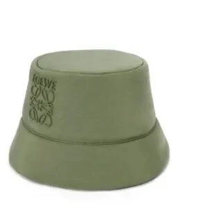 LOEWE NWT NEW green puffer nylon bucket hat 58 cm - current season - $690 Loewe Canvas Calfskin Fisherman Bucket Hat 58 Military Green  main image 3